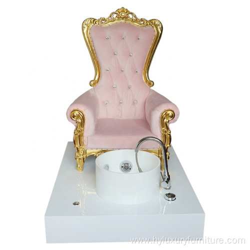 2021 pipeless portable pink luxury throne spa pedicure chair with massage